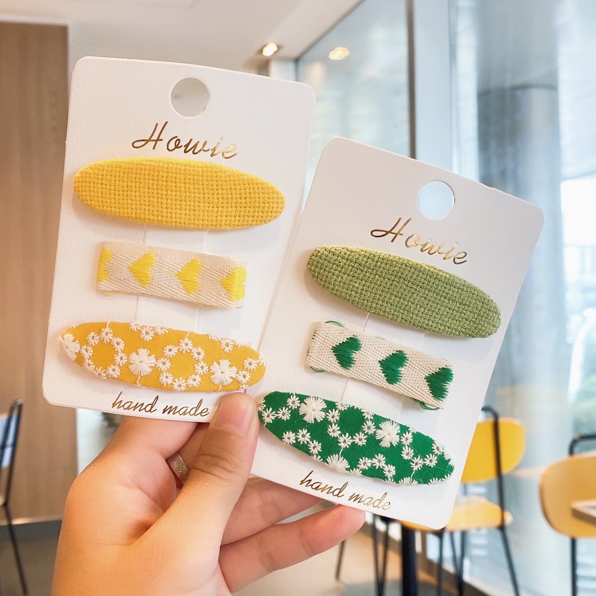 3Pcs Meisjes Haar Clips Retro Katoen Kant Gedrukt Baby Bb Clip Kleurrijke Peuter Meisje Haar Accessoires Jaar mode 2022