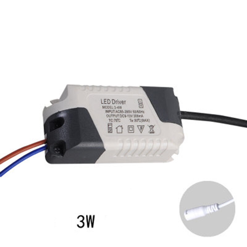 Ac dc transformer led driver strømforsyning 3w/4-7w/8-12w/12-18w/18-24w 280ma leds høj ydeevne og simpel installation: 3w