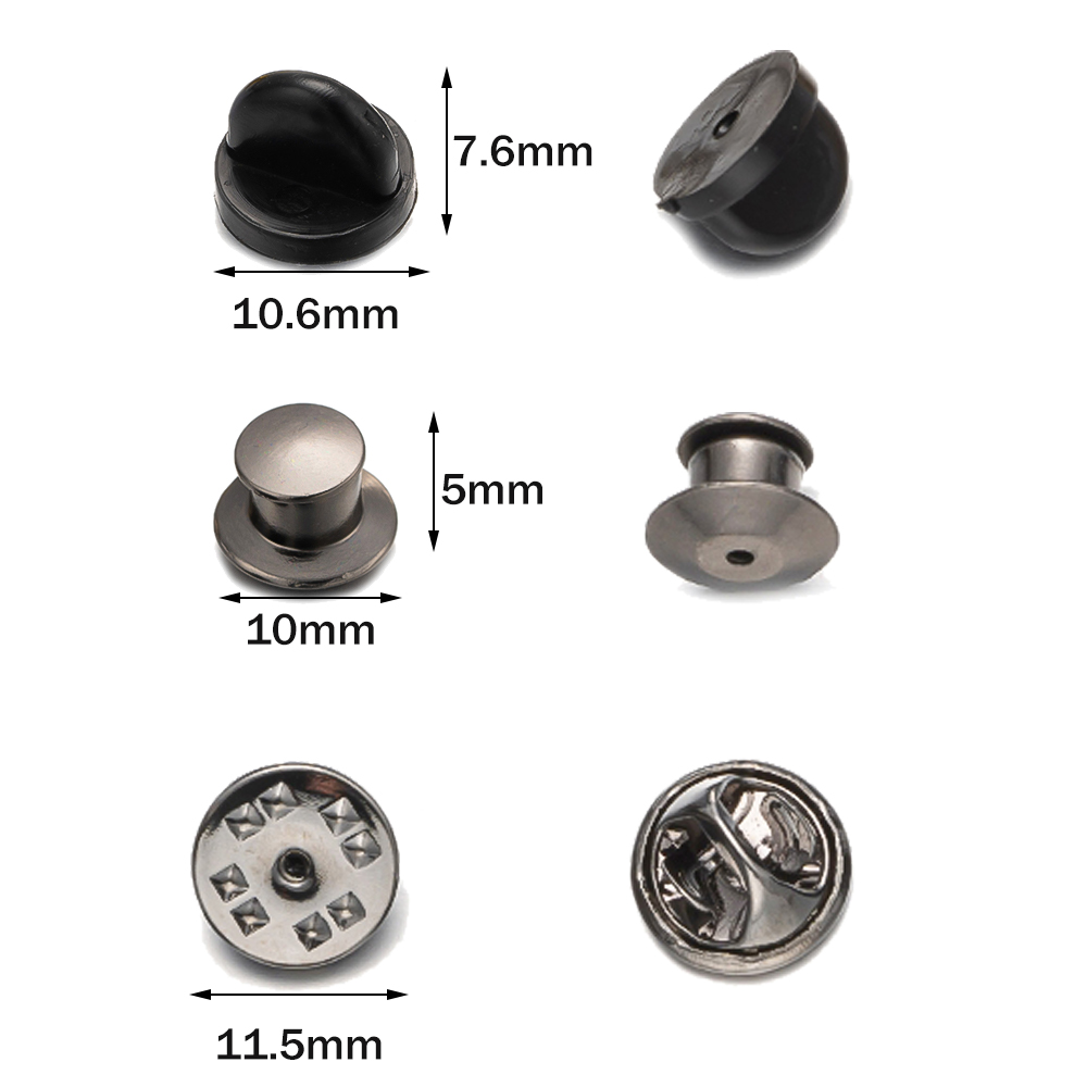 45Pcs/Box Metal Safety Locking Pin Back Brooch Badge Holder Butterfly Pins Badge Clasps DIY Jewellery Making Craft Accessories