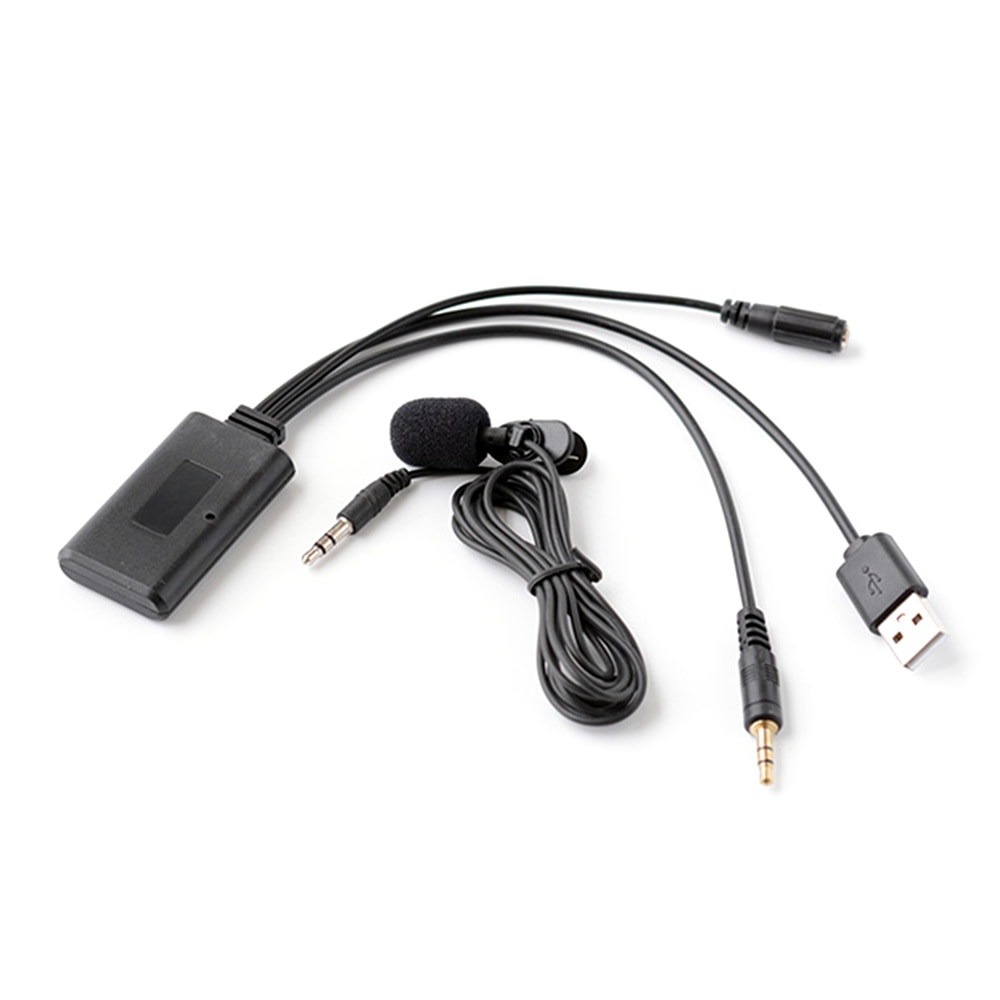 Bil 12v bluetooth modul adapter trådløs radio stereo aux-in aux kabel adapter med mikrofon trådløs til honda