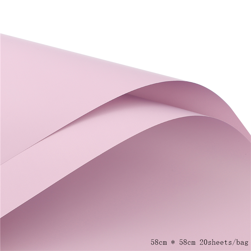 Papel de de flores grueso mate coreano, papel mate, impermeable, 20 hojas: plum