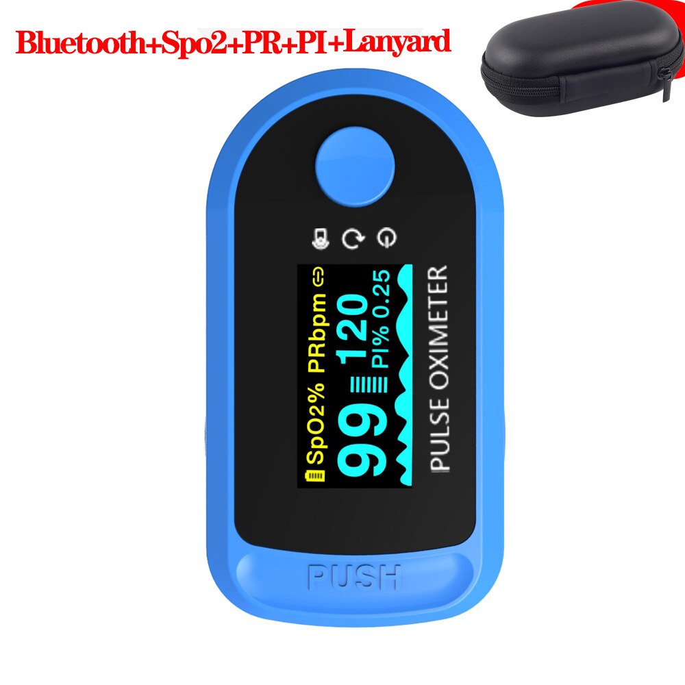 Bluetooth APP pulse oximeter Sleep monitoring data record oximetro de dedo Spo2 PR PI monitor Support Android iOS: Default Title