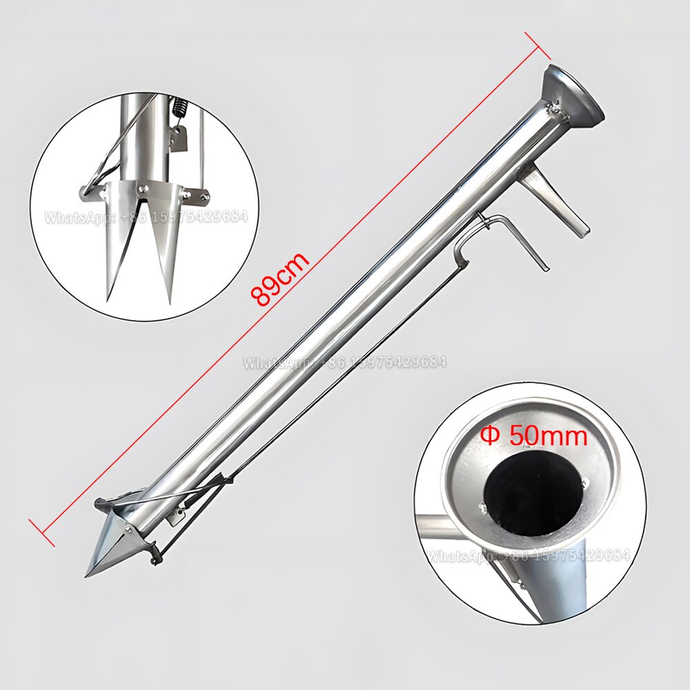 Stainless Steel Seedling Planter Vegetable Planter Agricultural Corn Peanut Manual Seeder Sapling Transplant Planter: D type seeder