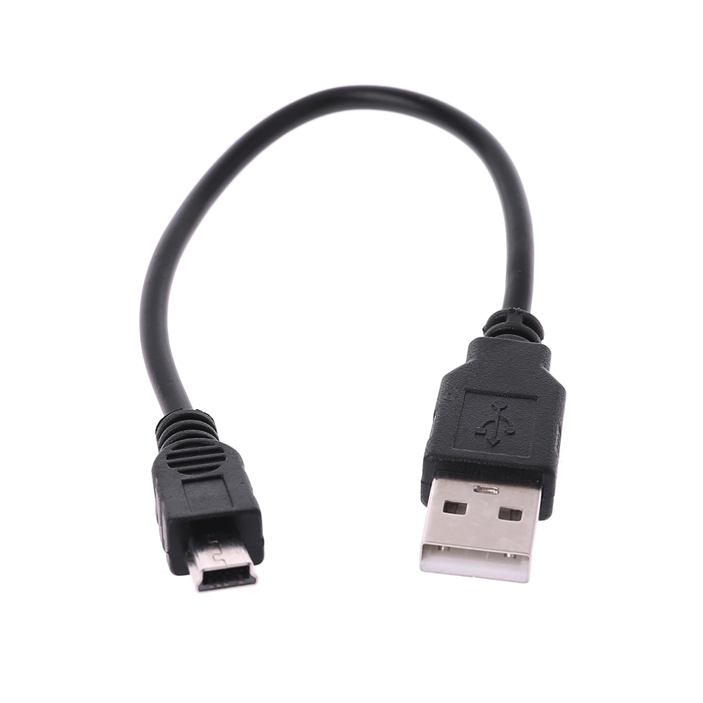 USB 2.0 Short A Male To Mini 5 Pin B Data Cable Cord Adapter