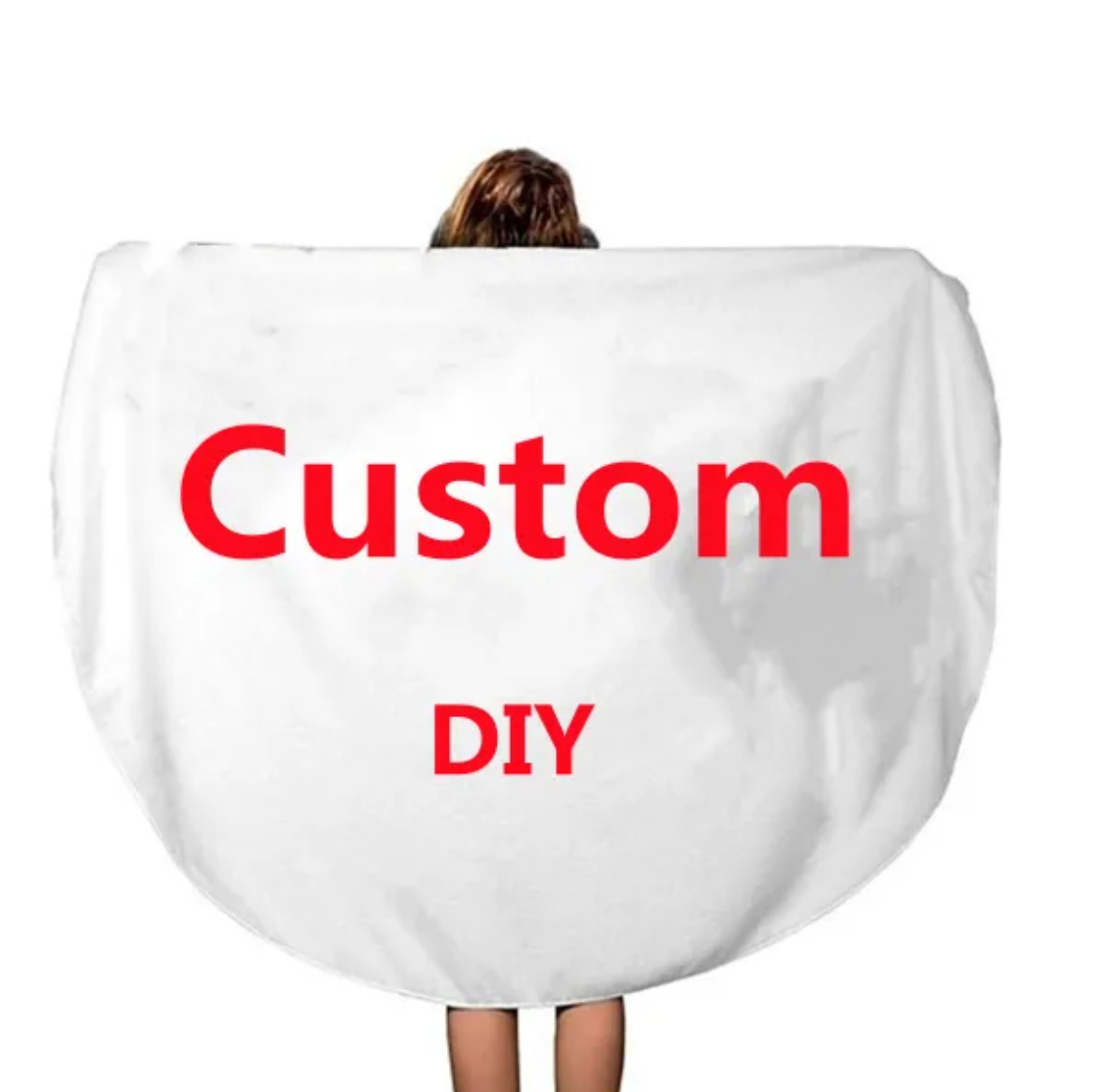 Mantas personalizadas de lana suave de ganchillo, chal de doble cara para camas, manta redonda cálida, tapiz personalizado DIY de cualquier tamaño