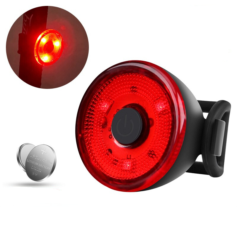 Bicycle Tail Lamp Headlight 400 Lumens Waterproof LED Warning Light Mountain Bike Luminous Night Riding Equipment Bike Lights: Red