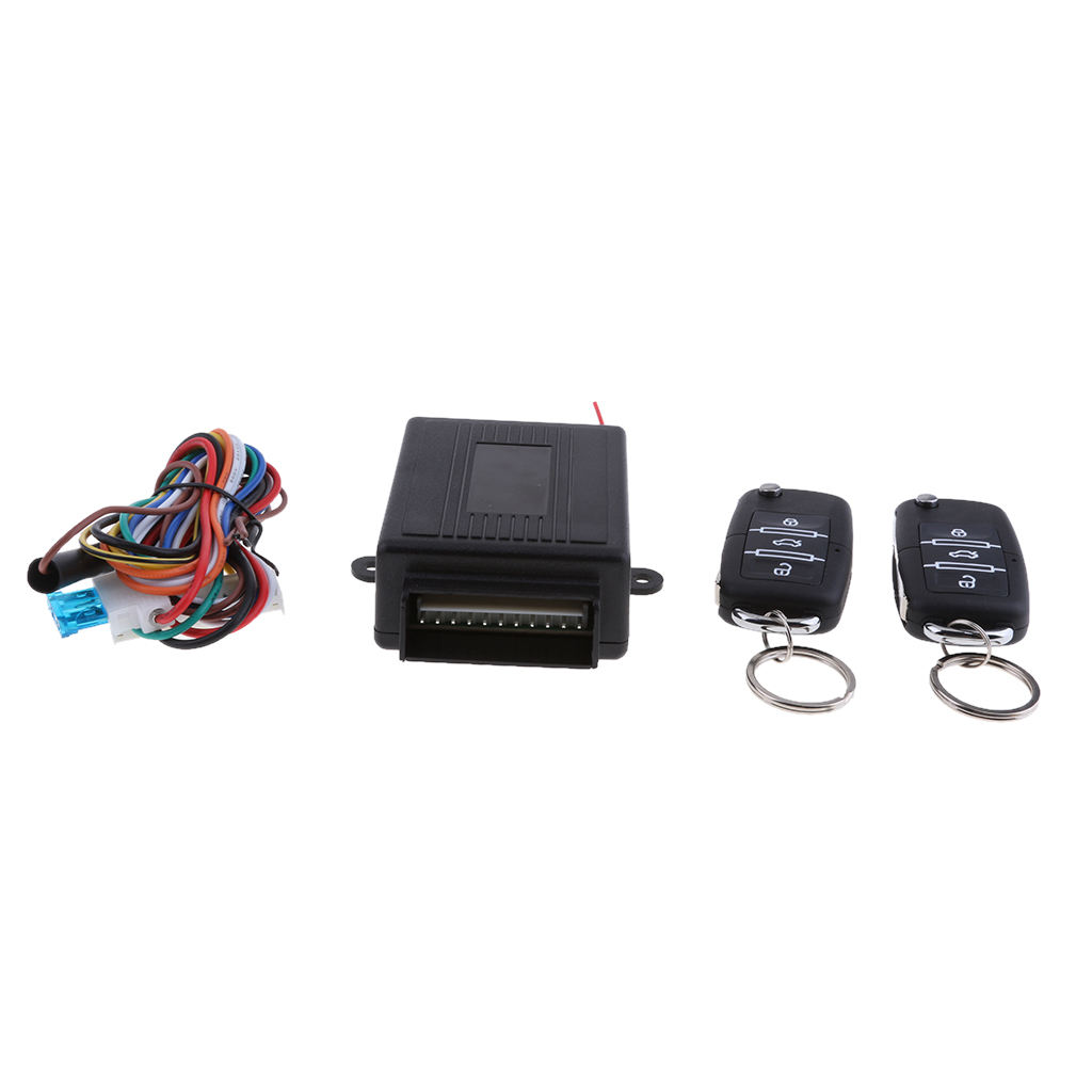 Car Remote Control Central Kit Door Locking Keyless Entry System Car Alarms(Includes Two 4-Button Remotes)