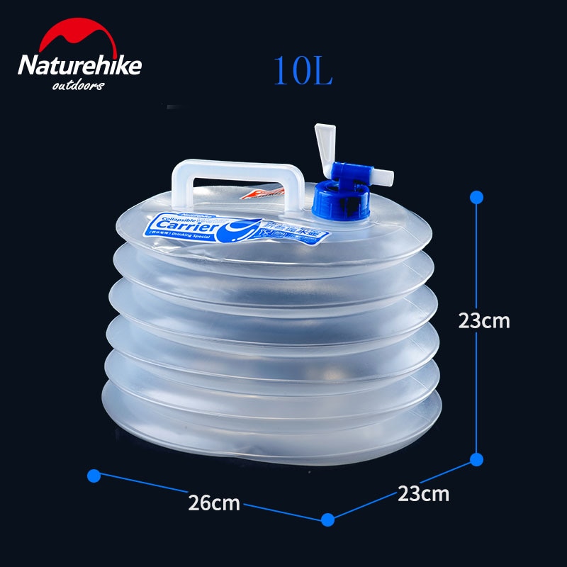 Naturehike Campeggio Esterno Benna Pieghevole Pieghevole Sacchetto di Acqua Contenitore Pieghevole Secchio/Rubinetto 5L/10L/15L Serbatoio di Acqua NH14S002-T