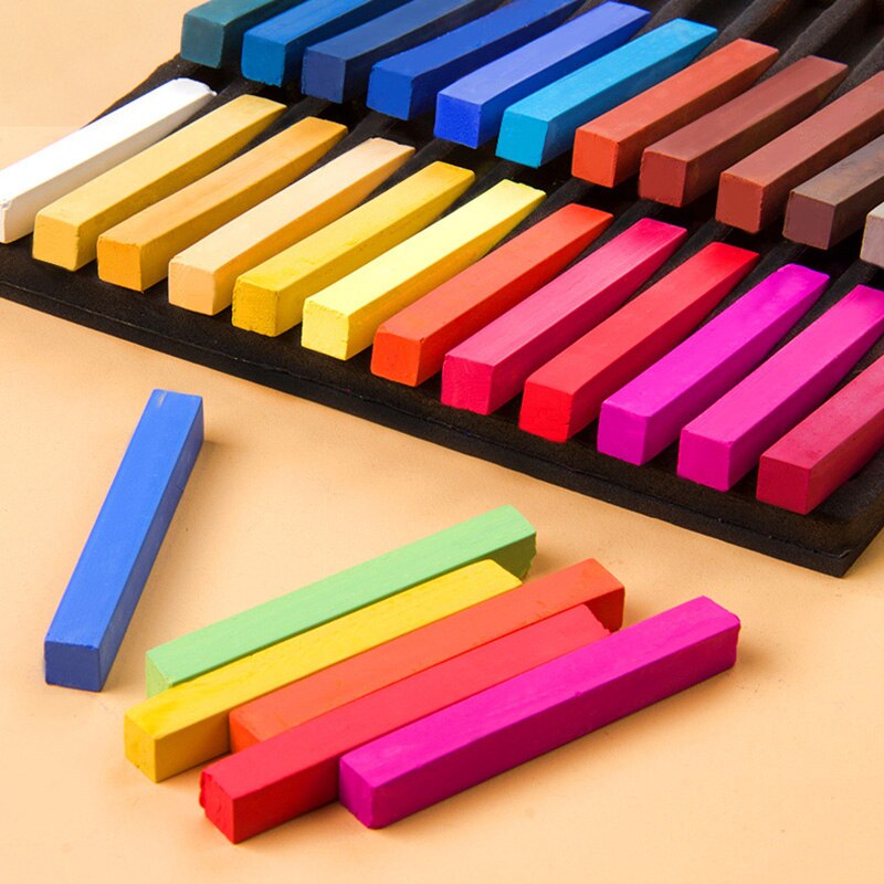 Juego de Pastel suave, tizas cuadradas pasteles, caja de 12/24/36/48 colores surtidos JR Deals
