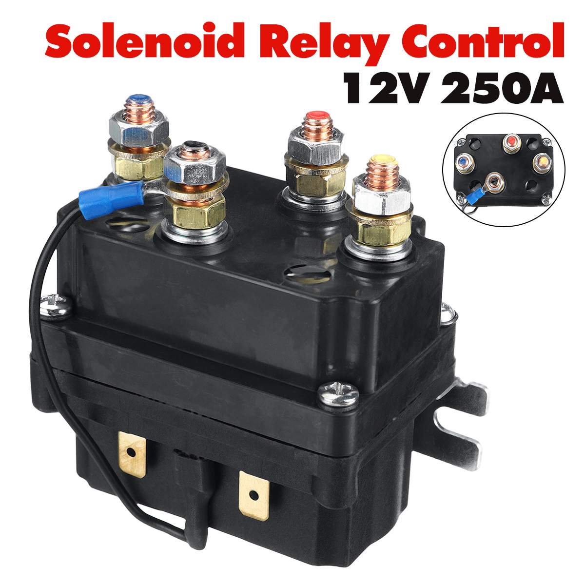 Universele 12V 250A Auto Winch Remote Schakelaar Lier Solenoid Relais 2000-5000LB Voor Atv Utv 4X4 Off-Road