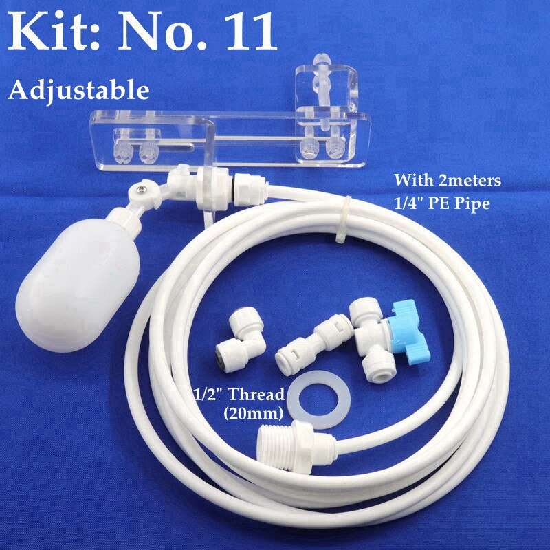 Fish Tank Hydrating Device Kits Automatic Filling Water Floating Ball Valve Aquarium Water Level Control System: Light Grey