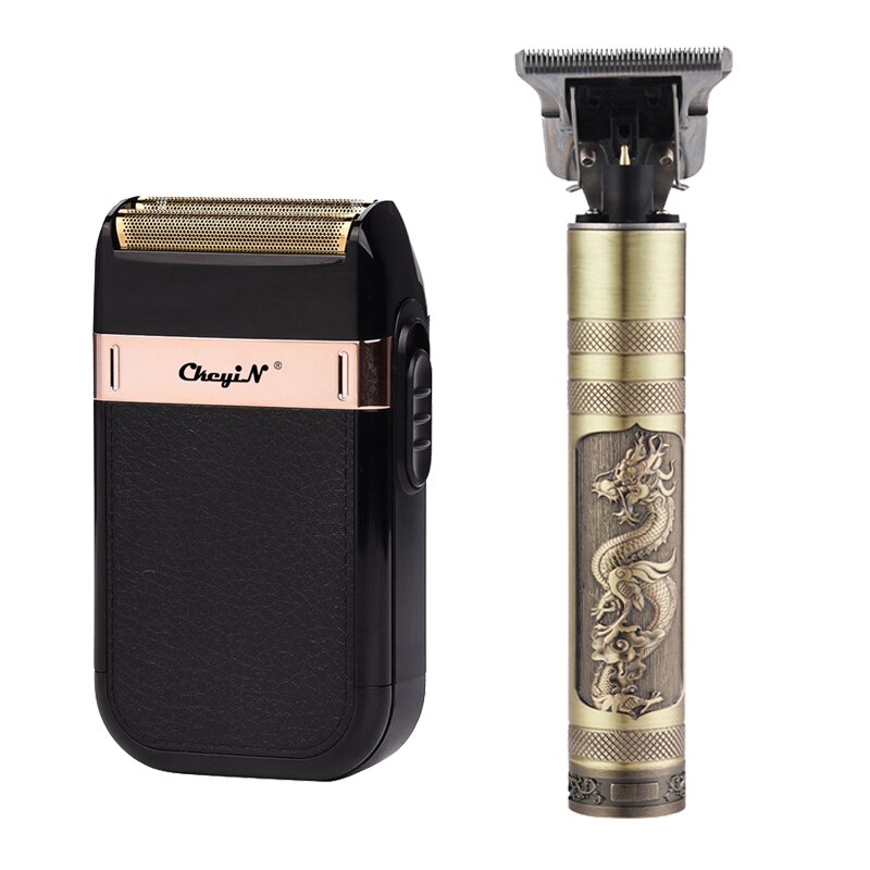 Barbeiro profissional máquina de cortar cabelo elétrico recarregável t-outliner acabamento máquina de corte aparador barba barbeador sem fio com fio: A16