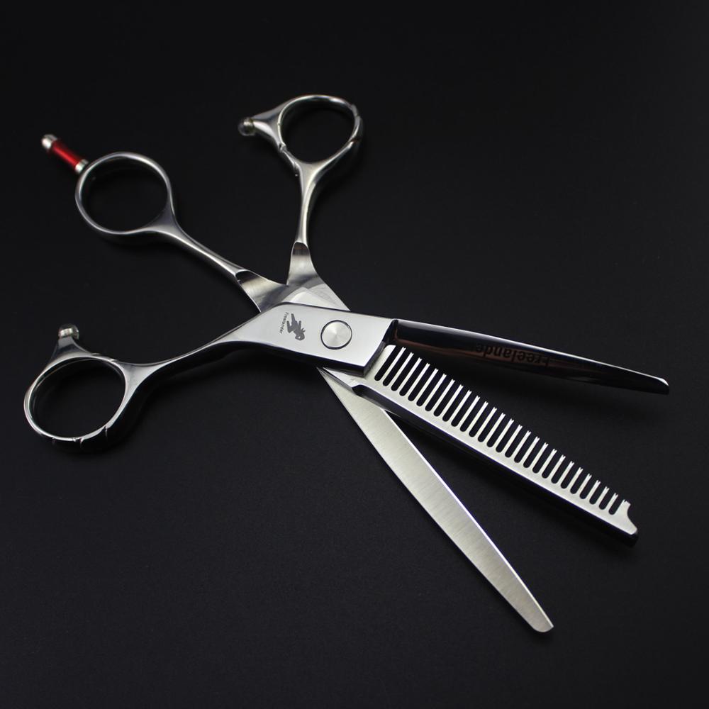 6.0" 440C combined scissors chunking shears multi blade scissors hair cutting shears hairdressing scissors cutter