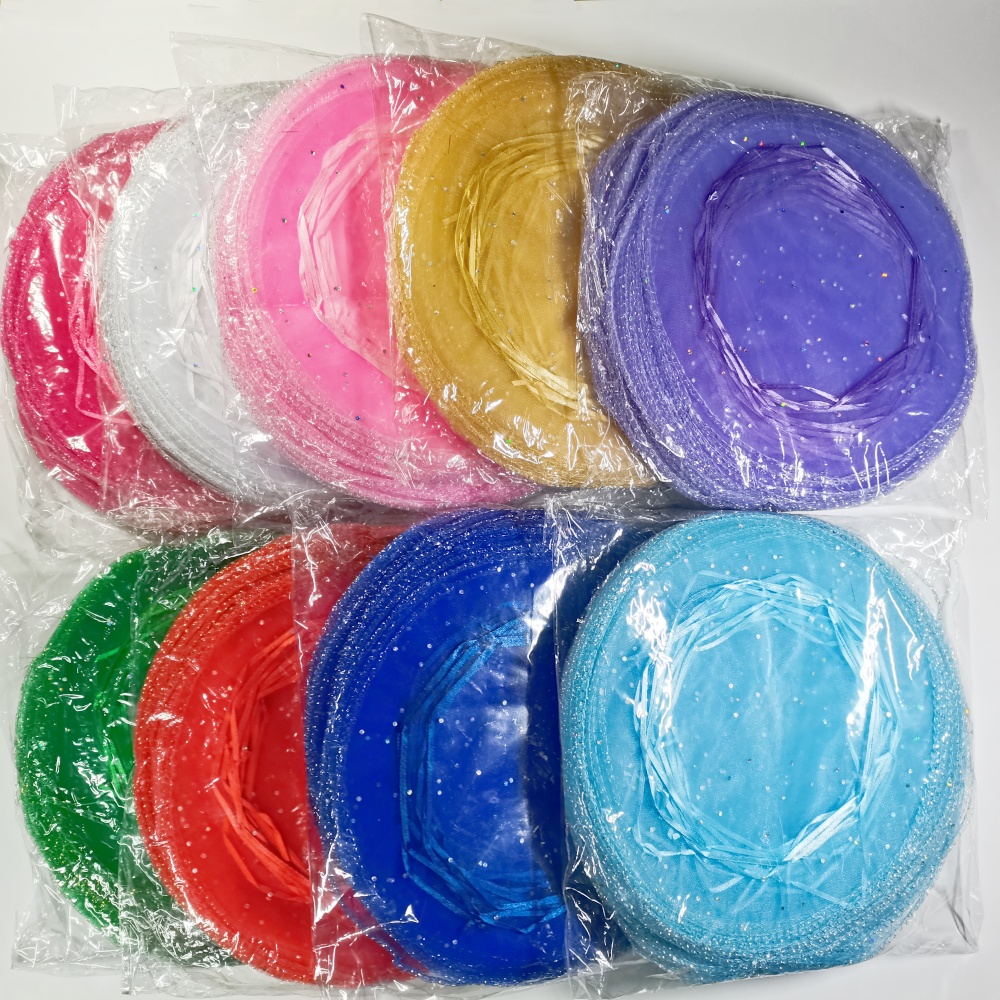 100pcs Jewelry Bag Diameter 26cm 35 40cm Wedding Christmas Party Organza bags Jewelry Packaging Display & Jewelry Pouches