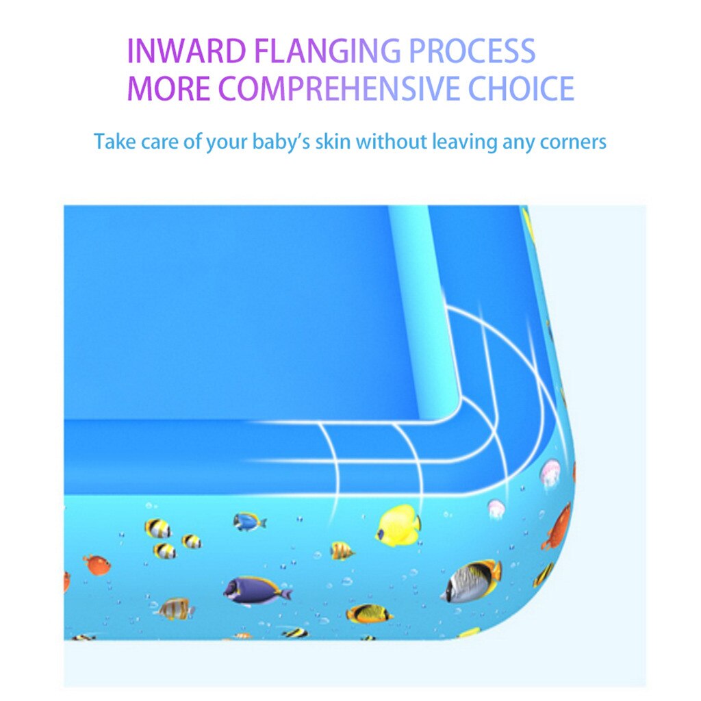 Children's Inflatable Pool Square Baby Swimming Pool Splashing Fishing Pool Ocean Ball Pool PVC plastic skin-friendly
