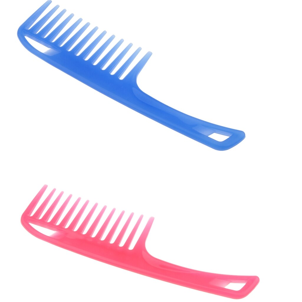 Set  of 2 antistatisk löskammare - bred tandkam (blå, rosa)