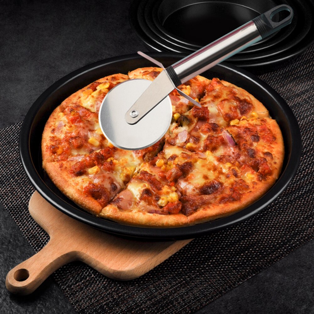 Roestvrij Staal Enkele/Dubbele Roller Pizza Snijder Pizza Koken Tool Mes Pizza Gereedschap Party Cake Brood Taarten Voor Keuken tool