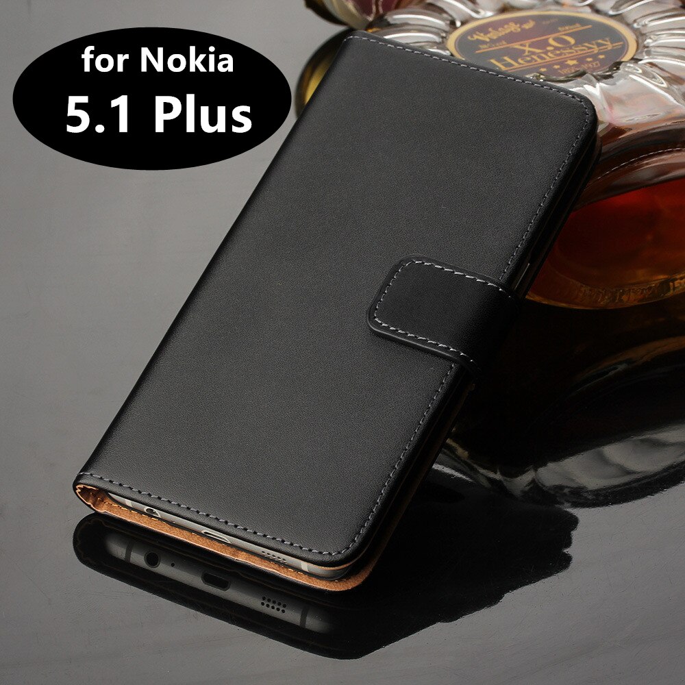 Prämie Leder kippen-Startseite Luxus Brieftasche Telefon fallen für Nokia 5,1 Plus/für Nokia X5 karte Halfter Halfter telefon Hülse GG