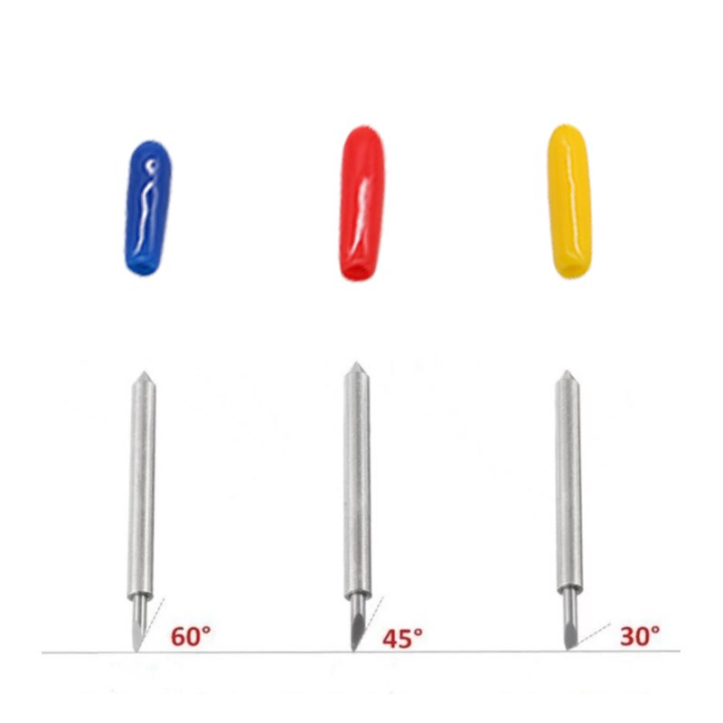 30/45/60 Degrees Roland Cricut Plotter Blade Knife Cutter Blades Vinyl Cutter Offset Knife Blade for Carving Tool Milling Cutter