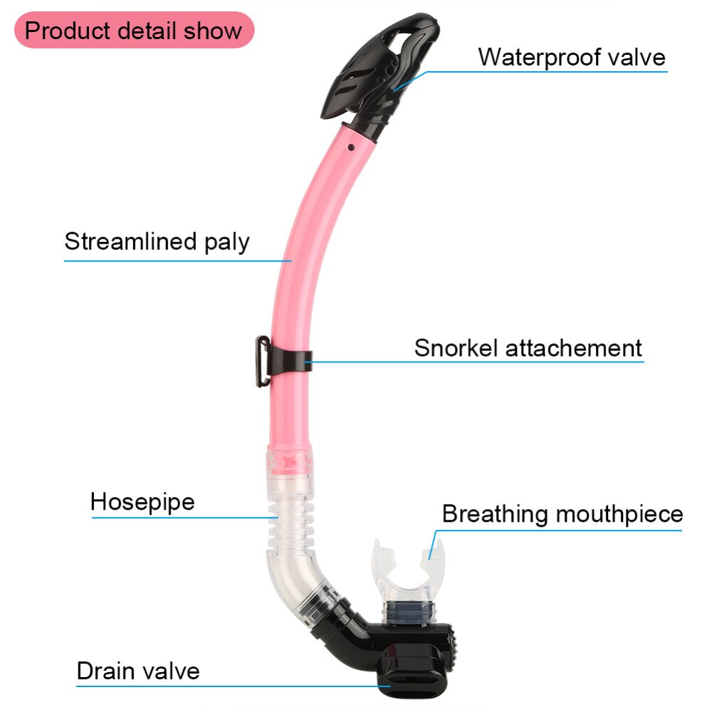 Diving Snorkel Full Dry Snorkel Soft Diving Tube Breathing Tube Swimming Diving Scuba Underwater Breathable Tube
