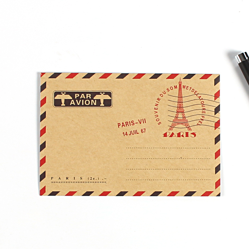 Enveloppes Vintage en papier Kraft, pour Invitations d&#39;affaires, carte postale, lettre, portefeuille pour , papeterie par courrier aérien, 10 pièces