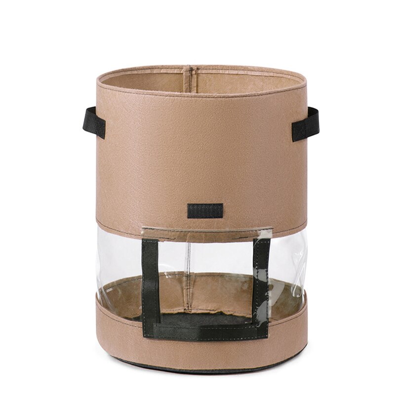 Borse per coltivazione di piante giardino domestico vaso di patate serra piantina di ortaggi borse per coltivazione idratante borsa da giardino verticale: marrone / 10 Gollon
