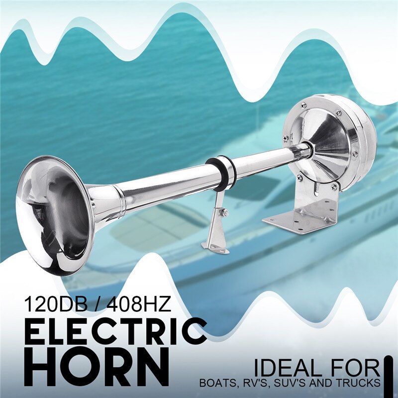 Klaxon de Train électrique 120db | Corne unique super forte de 12V, tube en alliage d'aluminium, corne de gaz et corne électrique, train de valve électromagnétique