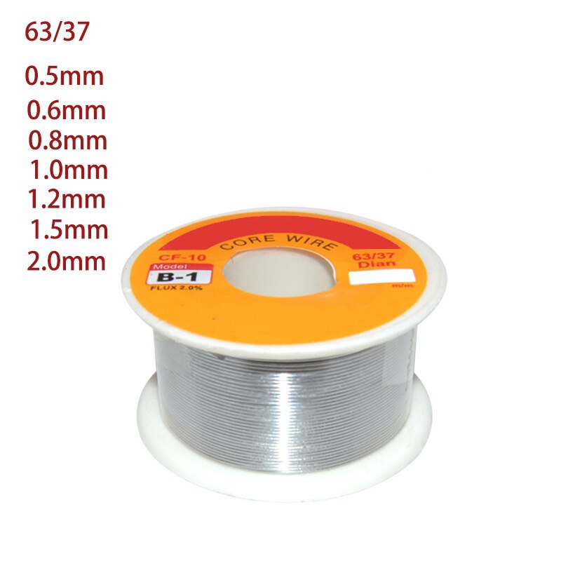 0.8 Mm 100G Soldeerbout Soldeer Soldeer Solderen 63/37 Tin Lood Flux Voor Lasser Ijzerdraad Reel