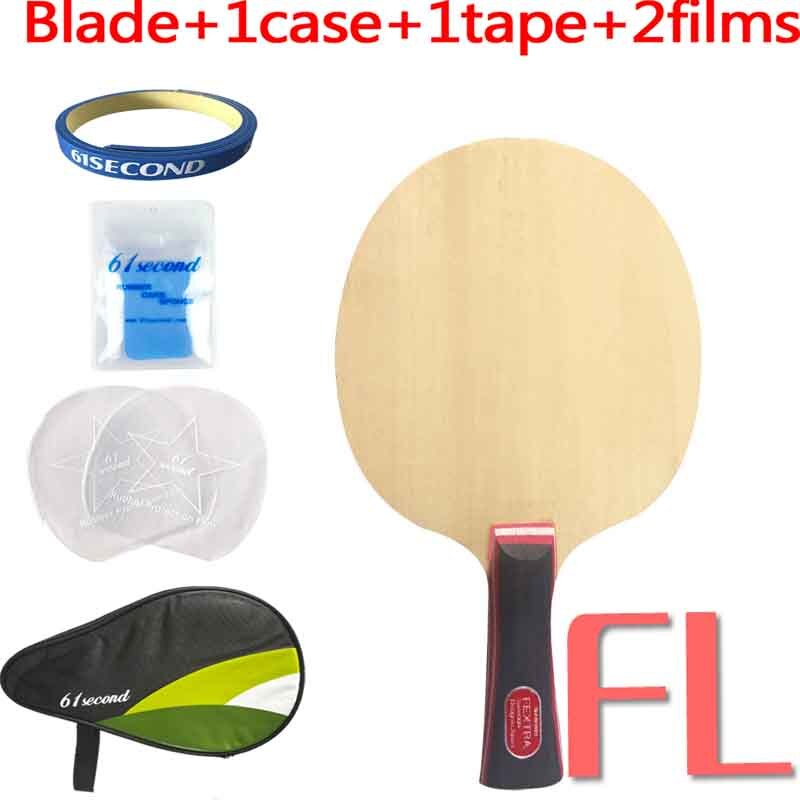 Originele Sanwei Fextra 7 Tafeltennis Blade (7 Ply Hout) Nordic 7 Racket Ping Pong Bat Paddle: FL with HM case