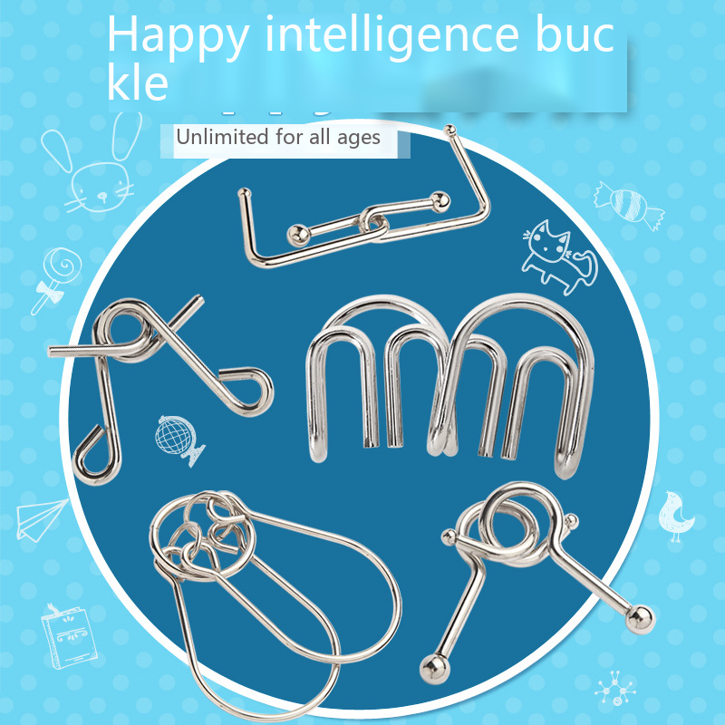 Hebilla de inteligencia de bolas de acero Extra grandes, juguetes de rompecabezas, anillo de desbloqueo de inteligencia, hebilla M, hebilla S
