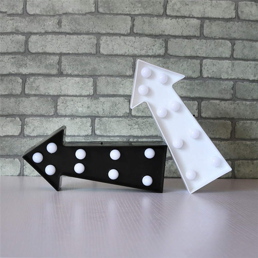 3D Arrow Sign Light LED Arrow Shaped Sign-Lighted Marquee Arrow Sign Wall Decor for Christmas Birthday Kids Room Wedding