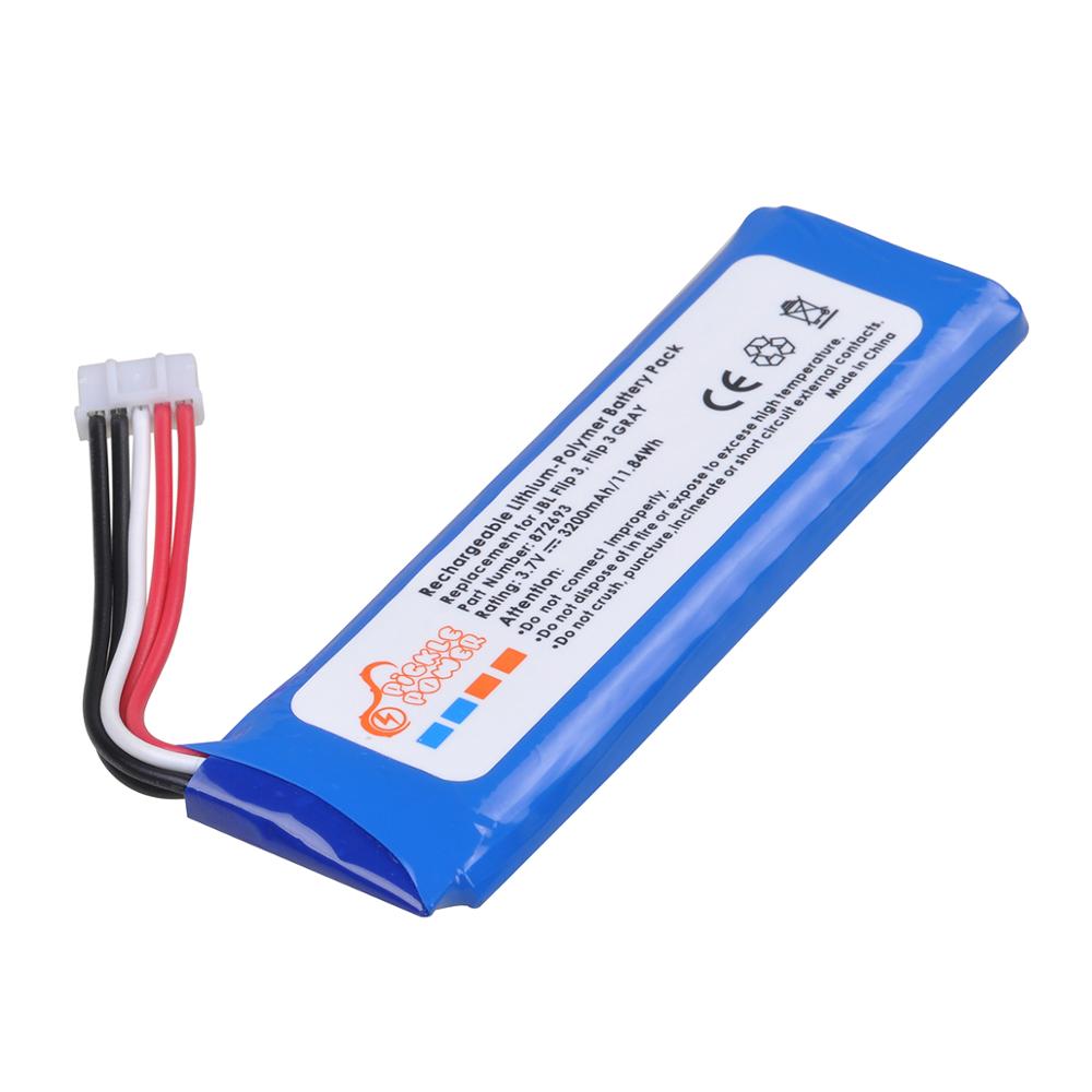 3200mAh Battery for JBL Flip 3 Bluetooth Speaker Bateria with Tools, fit JBL GSP872693