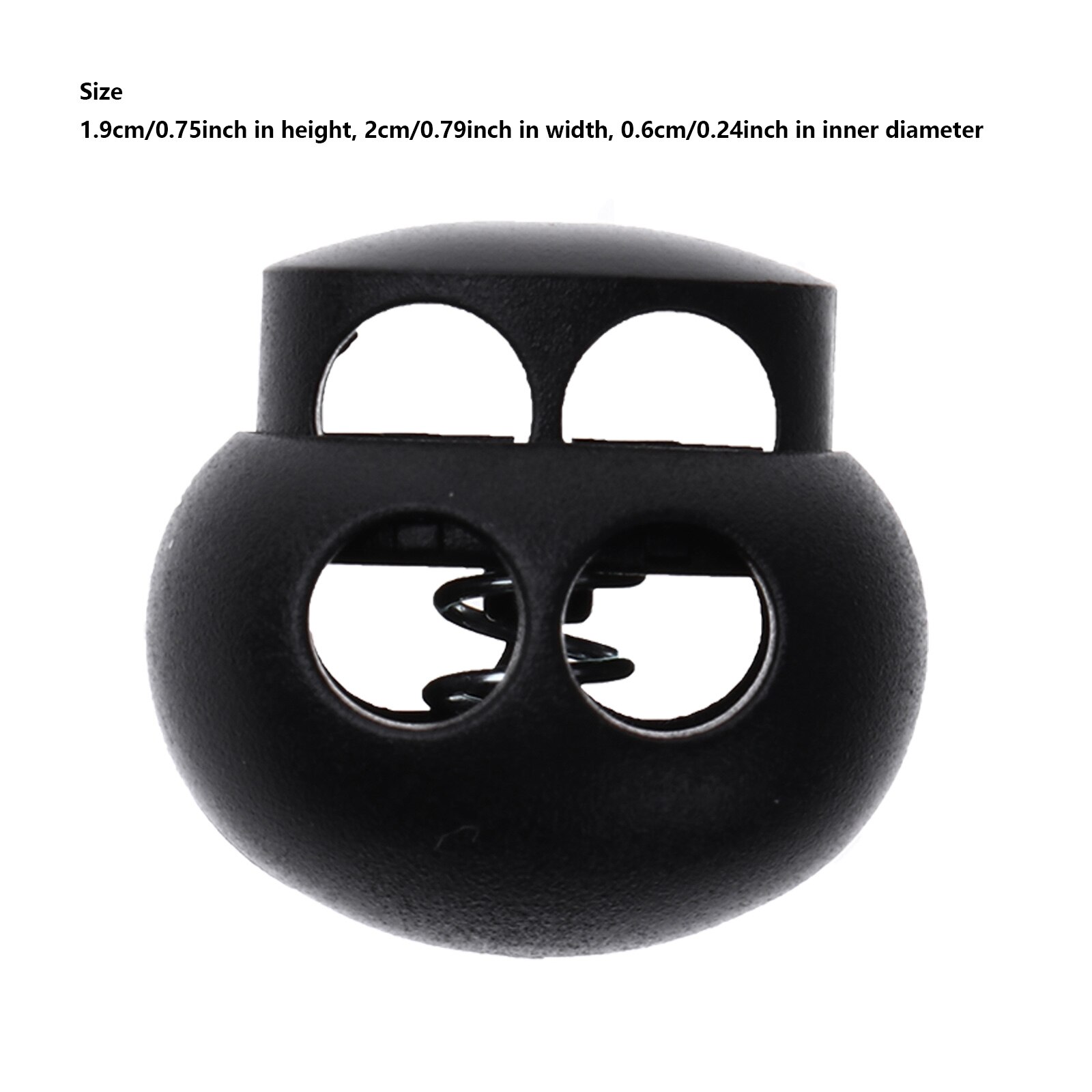 20/50Pcs Plastic Cord Lock End Stoppers Toggle Dubbele Gat Voorjaar Sluiting Varken Neus Knoppen Voor Kleding Lanyard bagage Schoenen