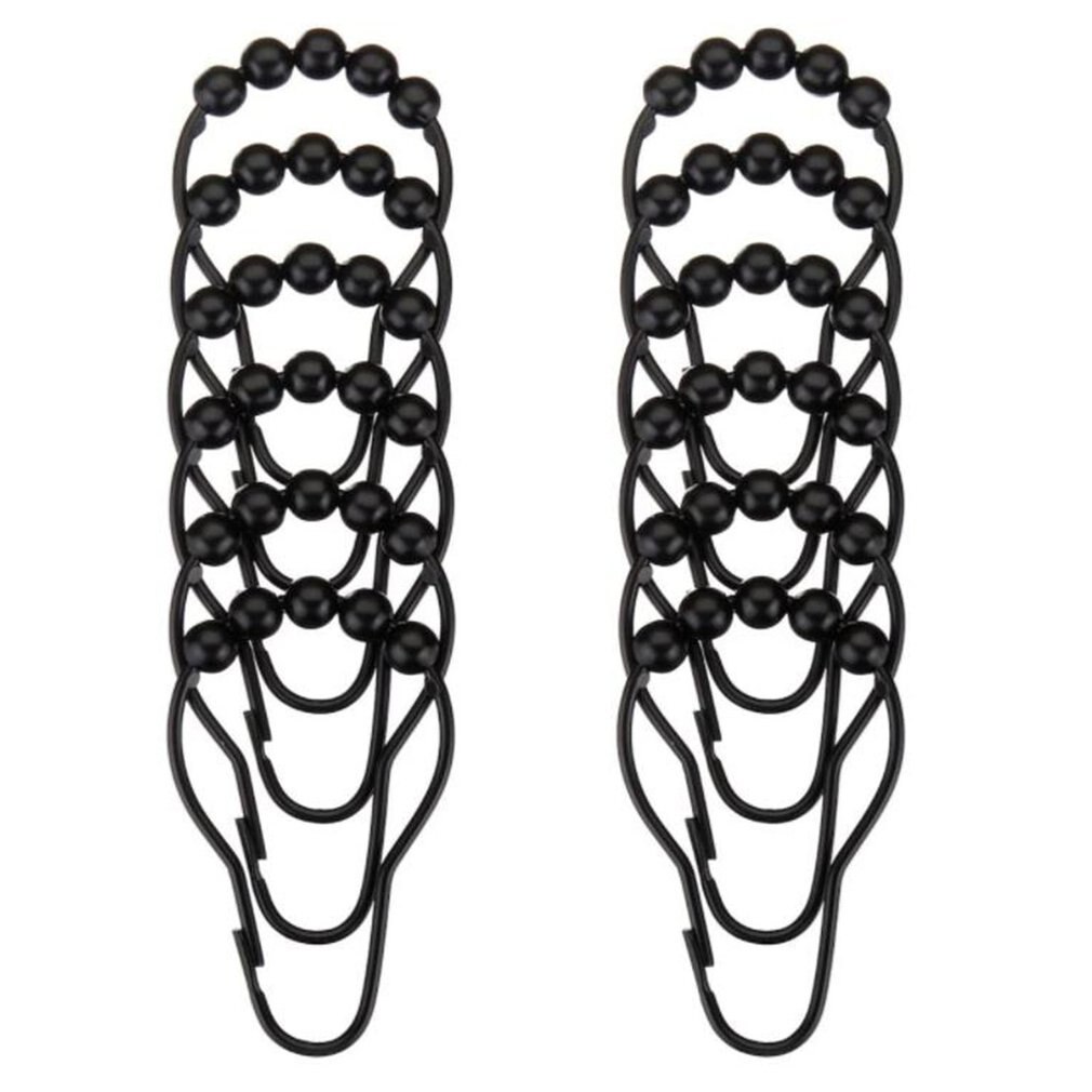 DAQIEPIN 12 Stück Duschvorhang Haken - Metall Ringe Universal