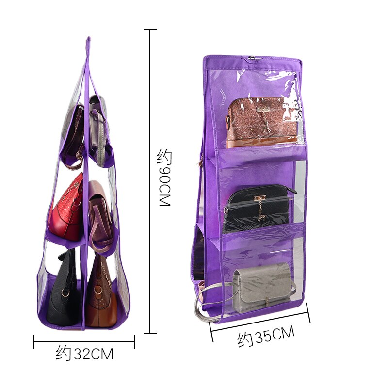 6 tasche Hängen Handtasche Organizer für Schrank Wandschrank transparent Lagerung Tasche Tür Zauberstab Klar vielfältig Schuh Tasche mit Aufhänger Beutel
