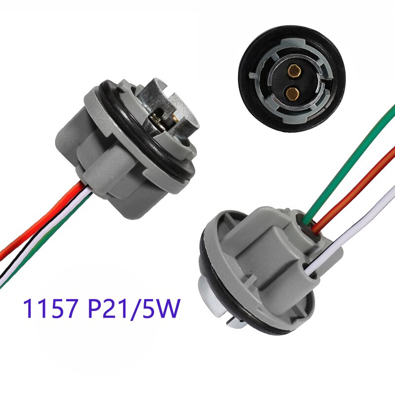 Gfoloza 1157 BAY15D P21/5W Lampen Socket Houder 1156 BA15S P21W Base Connector Voor Auto Omkeren/Rem verlichting 2 Stuks