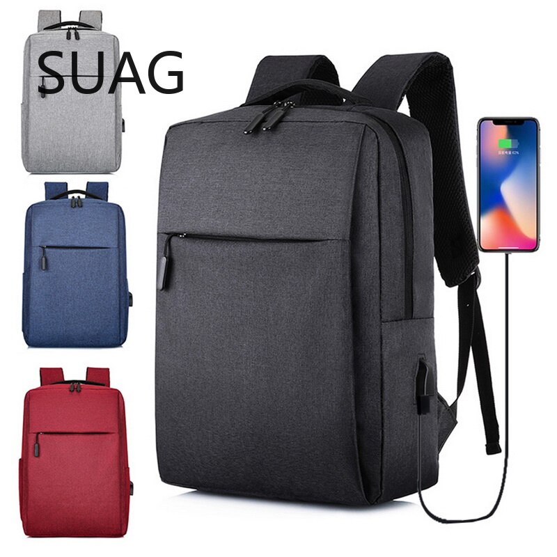 Men's Laptop Backpack for Men Anti Theft Waterproof Canvas Backpack Boys School Travel Backpack for Teenager with Charging