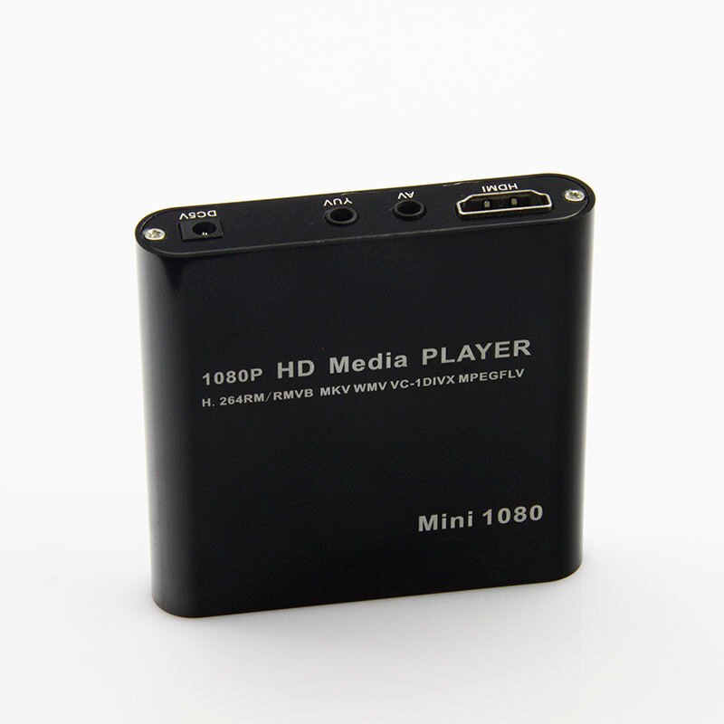 Lecteur multimédia numérique JEDX MP021 1080 p Full HD Ultra Portable pour lecteurs USB et cartes SD HDMI CVBS avec adaptateur pour téléphérique AV