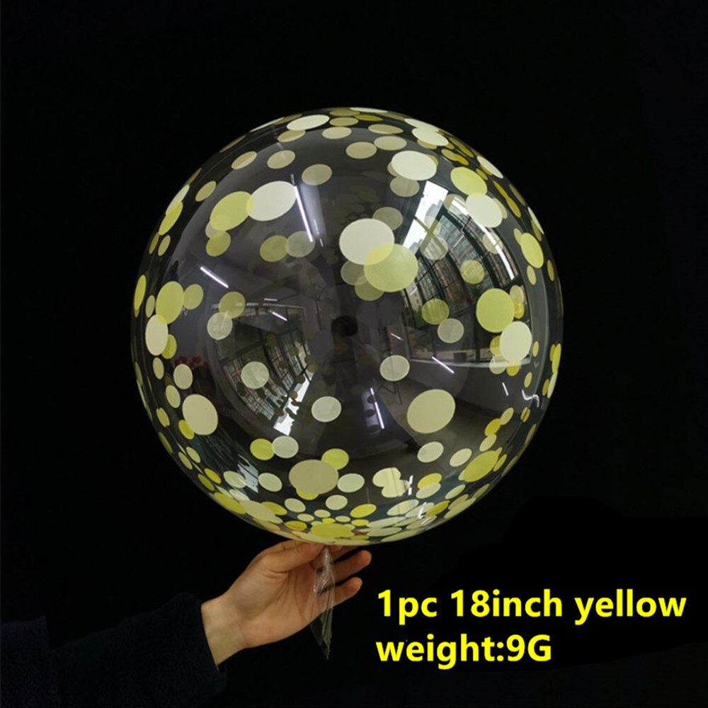 5Pcs 18inch Transparent Bobo Bubble Balloons Multi Confetti Balloon Wedding Birthday Party Decorations Air Baloons Globes: A5