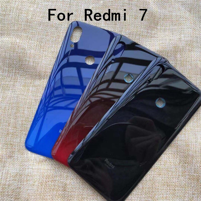 Para xiaomi redmi 7 volta vidro da bateria capa traseira da porta caso painel para redmi note7 pro capa traseira do painel traseiro habitação substituição