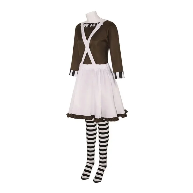 Masculino feminino oompa loompa traje com peruca festa de halloween terno chocolate fábrica trabalhador cosplay roupas para masculino feminino
