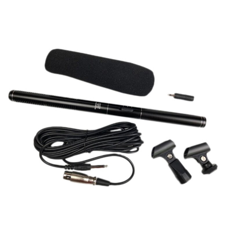 Interview Microphone Camera SLR Camera Recording Microphone DV Recorder Multichannel Microphone for News Interview Micro-Movie