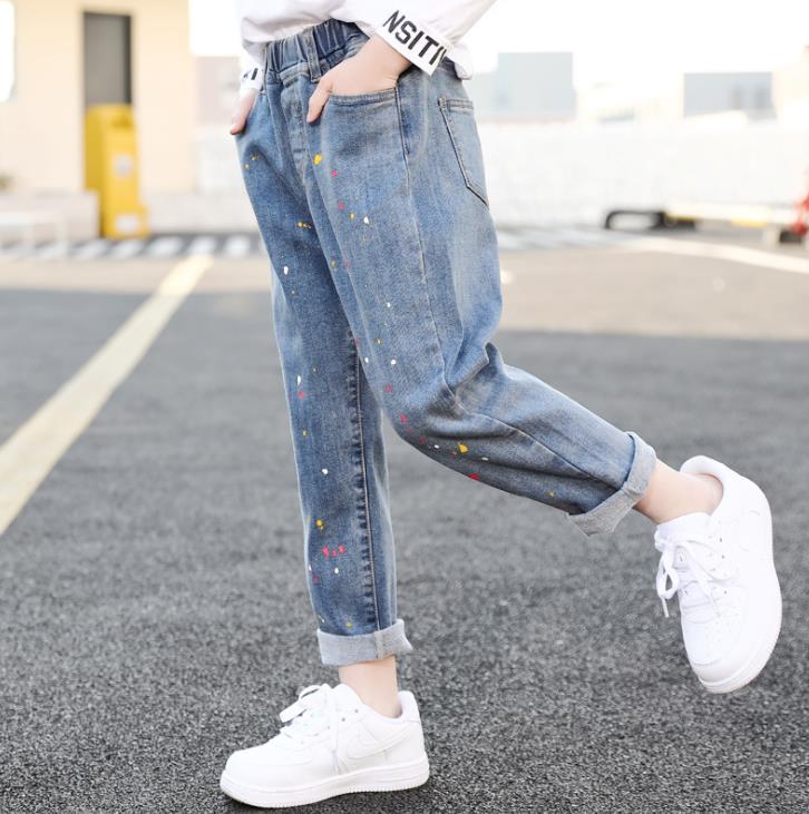 Harem Hosen Mädchen farbe malen Jeans neue frühling kleid westlichen stil chungshan freundlicher modisch lässig hosen harun hosen