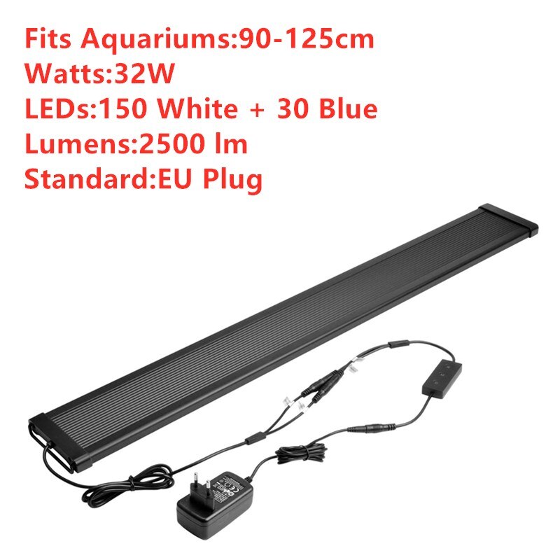 NICREW ClassicLED Gen2 Aquarium Light Dimmable LED Fish Tank Light With 2-Channel Control White and Blue LED Aquatic Plant Light