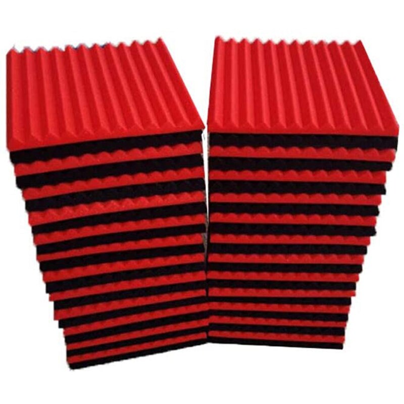48 Pcs Sound Insulation Board Acoustic Panel Studio Foam Wedge Fireproof Soundproof Cushion Wall Board,2.5 x 30 x 30cm: Default Title
