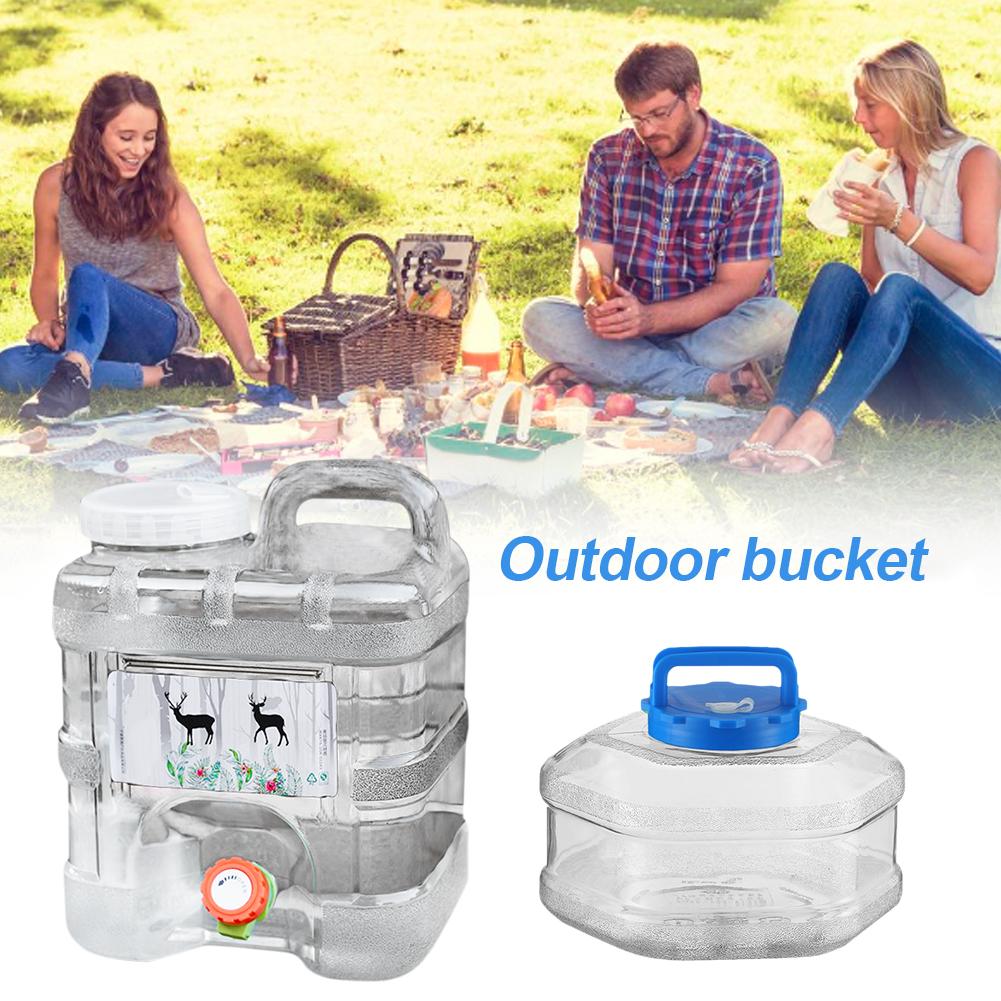 Car Water Bucket 6L/10L Portable Outdoor Camping Car Water Carrier Bucket Canister Storage Container With Water Tap