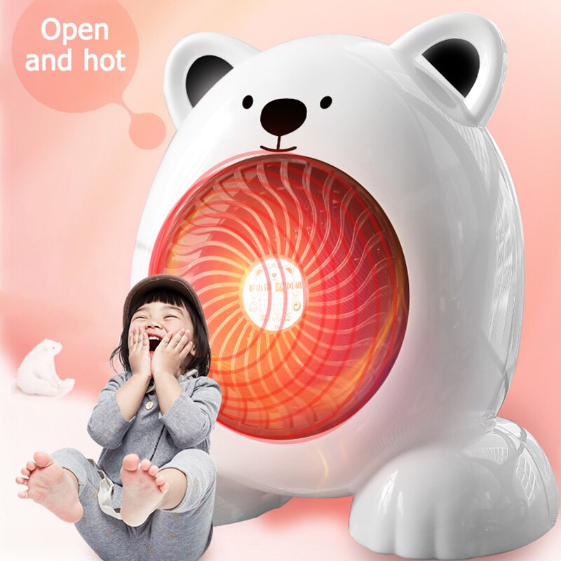 Mini Fan Heater Desktop Household Electric Heater Cartoon Bear Fast Heating fan Warm Machine for Winter Small Desktop Heaters