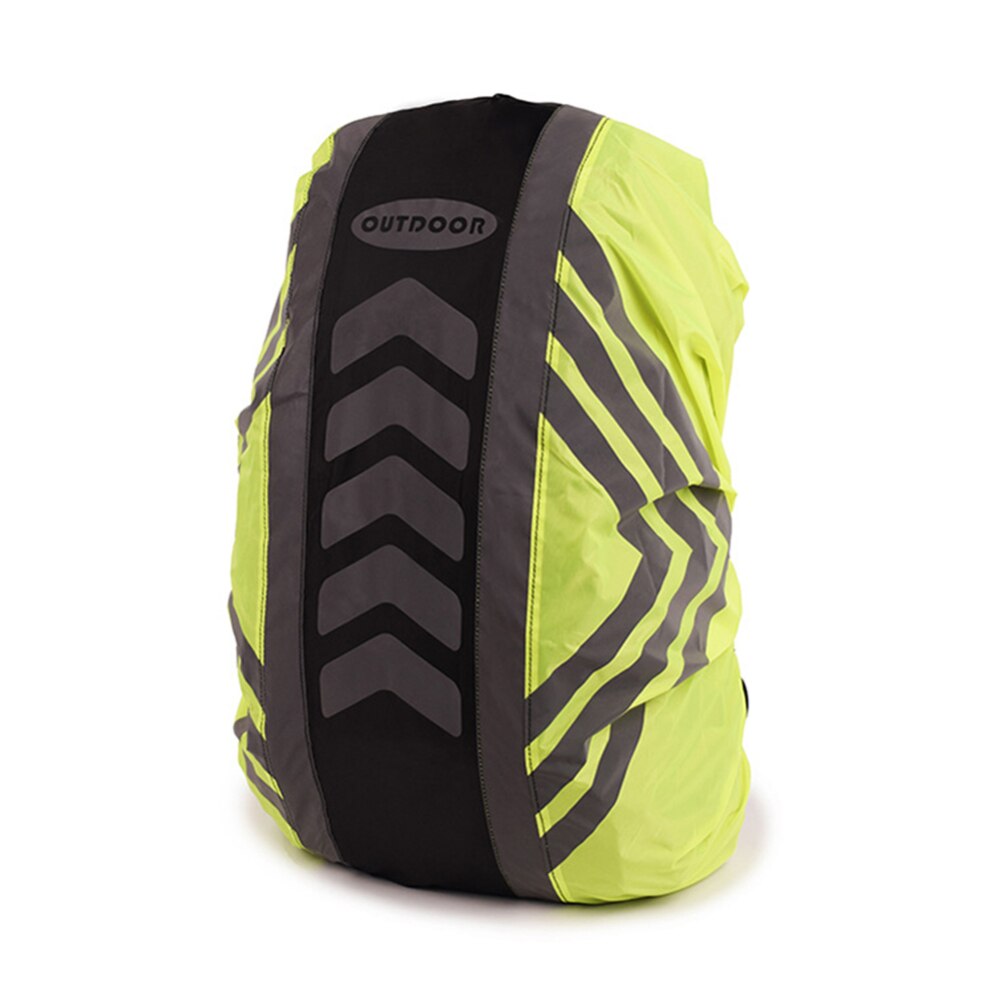 Waterproof High Visibility Reflective Bag Backpack Rucksack Rain Cover Polyester Rainproof Covers for Backpacks O26: White