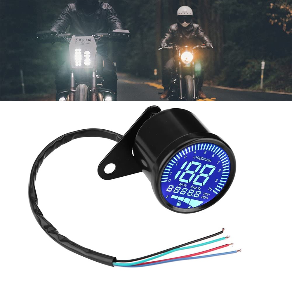 ALL Universal Motorcycle Digital Motorcycle Speedometer Retro LCD Odometer Cafe Racer Tachometer indicator Scooter ATV Meter