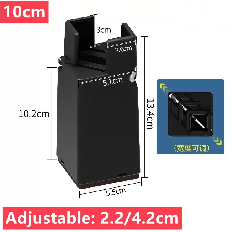 Elevador de pies de silla ajustable, elevador inferior de sofá de escritorio resistente de 5/10cm, elevador de mesa de sofá de Metal, elevadores de muebles de cama, 4 Uds.: Oro cepillado